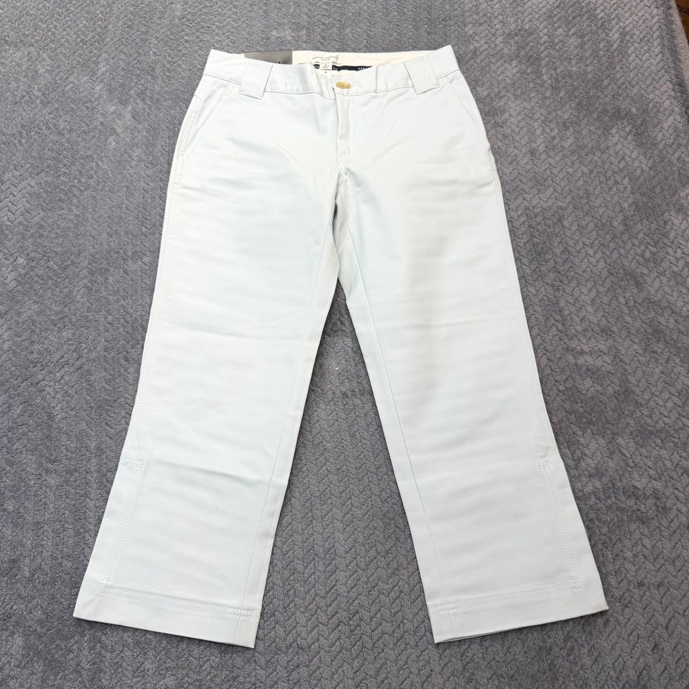 Banana Republic Martin Fit Pants Womens 6 Wide Leg Light Blue Stretch Cotton NWT